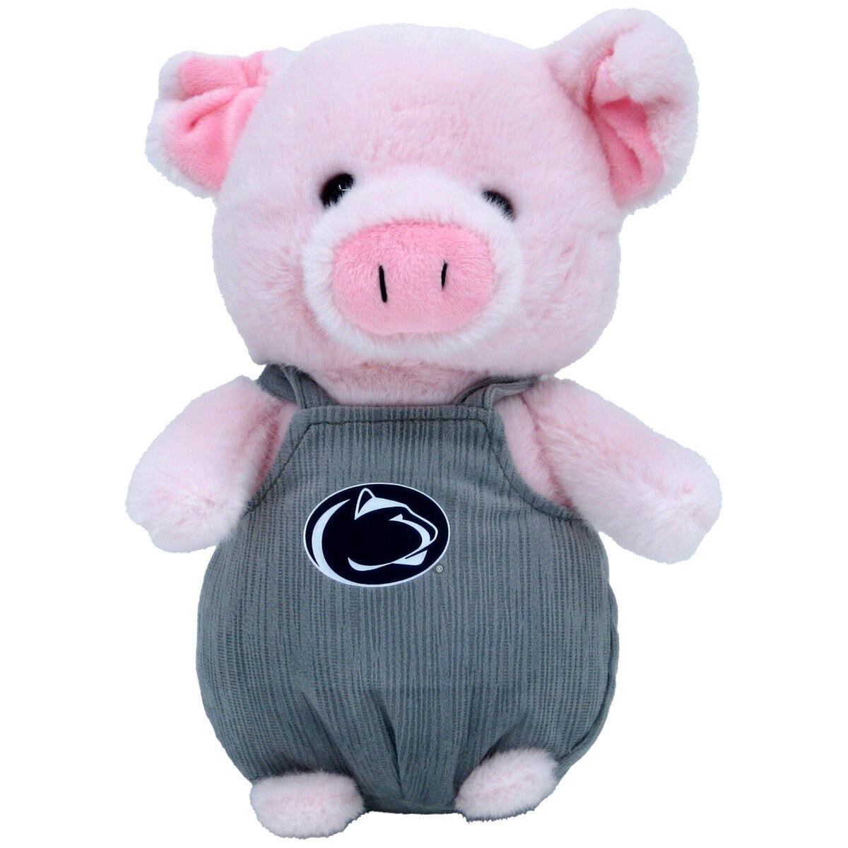 plush stuffed pig with Penn State overalls